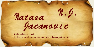 Nataša Jacanović vizit kartica